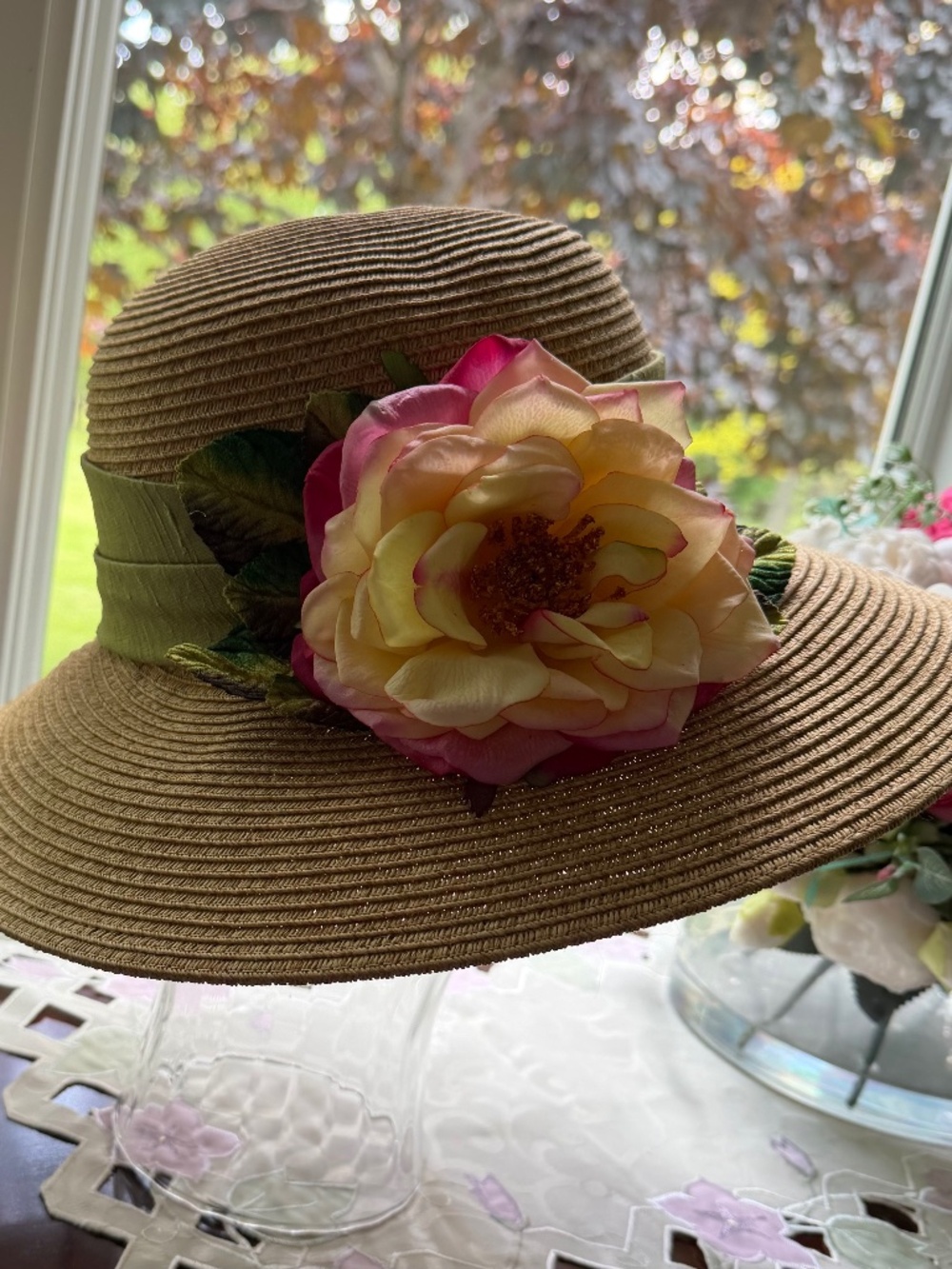 NWT Rose Sunhat from April Cornell